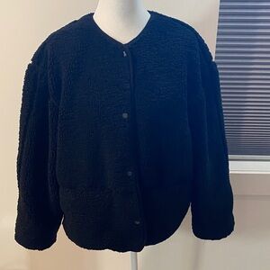 H&M Black Teddy Jacket